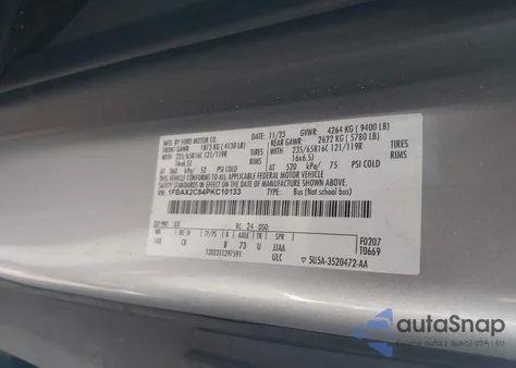 2023 Ford Transit-350 Passenger Van Xlt from USA, damaged, VIN 1FBAX2C84PKC10133